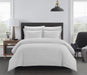 Chic Home Blaine Duvet Cover Set Contemporary Two Tone Striped Chevron Pattern Bed In A Bag Bedding - Sheets Pillowcases Pillow Shams Included - 7 Piece - King 104x90", Grey - King