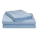 Embossed 1800 Series Wrinkle Resistant Ultra Soft Stripe Premium All Season Bed Sheet Set, Full, Ocean Blue - Full