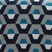 Chic Home Tudor 3 Piece Duvet Cover Set Contemporary Geometric Hexagon Pattern Print with Zipper Closure Queen Blue - Queen