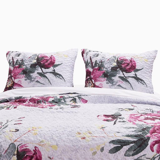 Greenland Home Fashion Rose Touch Floral Print Reversible Pillow Sham - Standard 20x26", Multi - Standard