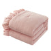 Chic Home Kensley Comforter Set Washed Crinkle Ruffled Flange Border Design Bedding Blush, Queen - Queen