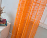 Olivia Gray Wanda Box Voile Grommet Panel - Machine Washable Polyester Curtain Panels with 8 Shiny Silver Grommets - 54-inch x 90-inch - Neon Orange - 54 x 90,Neon Orange