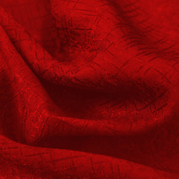 Olivia Gray Lynx Matte Embossed Blackout Grommet Panel - Red