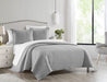Chic Home Xavier Quilt Set Geometric Square Tile Pattern Bedding - Pillow Shams Included - 3 Piece - Queen 90x92", Grey - Queen