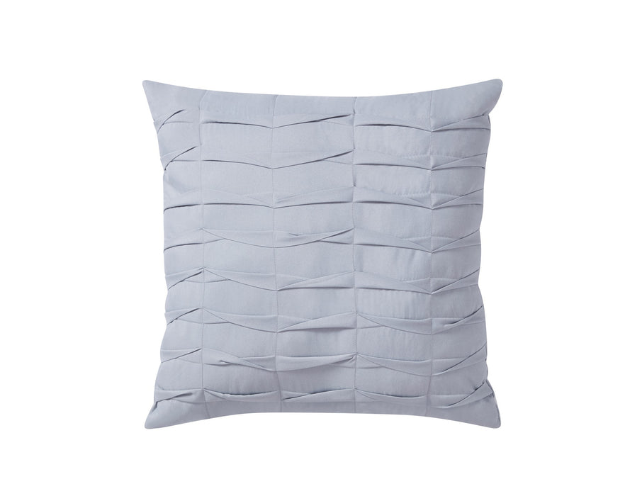 Chic Home Yvette Comforter Set Ruffled Pleated Flange Border Design Bed In A Bag Grey, Queen - Queen