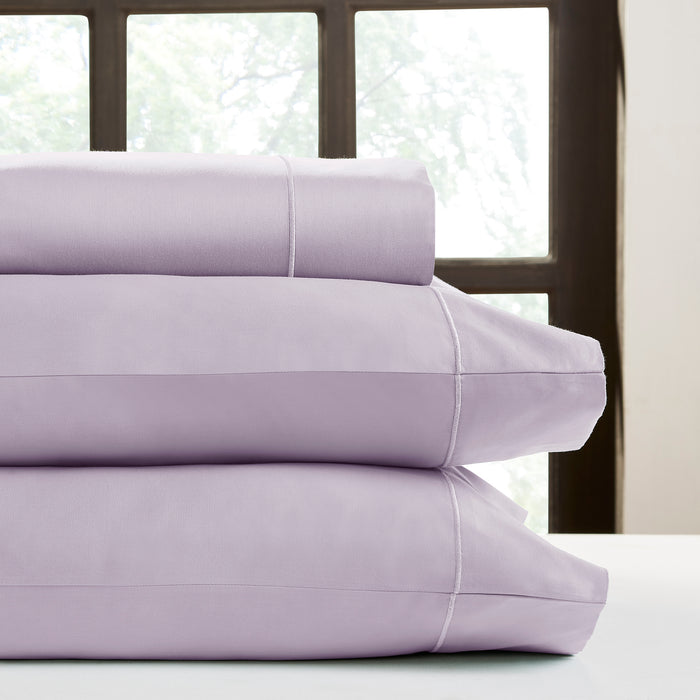 Hotel Concepts 500 Thread Count Sateen Sheet - 4 Piece Set - Lavender