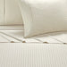 Chic Home Siena Sheet Set Solid Color Striped Pattern Technique - Includes 1 Flat, 1 Fitted Sheet, and 2 Pillowcases - 4 Piece - King 108x102", Beige - King