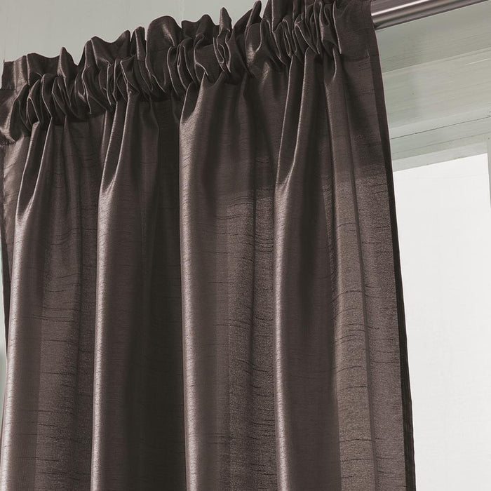 RT Designers Collection Nikki Premium Rod Pocket Curtain Panel 54" x 84" Chocolate