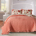 Greenland Home Wheatly Farmhouse Gingham Quilt Set, 3-Piece Full/Queen, with Ruffle Trim - 3-Piece Full/Queen