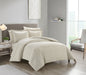 Chic Home Morgan Duvet Cover Set Contemporary Two Tone Striped Pattern Bed In A Bag Bedding - Sheets Pillowcases Pillow Shams Included - 7 Piece - Queen 90x90", Beige - Queen