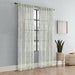 Habitat Verdure Light Filtering Rich Woven Branch Leaf Design Dual Header Curtain Panel 52" x 95" Green - 52X95