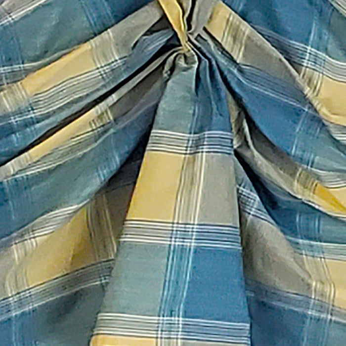 RLF Home Duncaster 2-Scoop Celebration 100% Cotton with Fully Lined 3" Rod Pocket Valnance for Windows 45" x 18" Porcelain