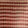 RLF Home Rusty Check Tailored 100% Cotton with Fully Lined 3" Rod Pocket Valnance for Windows 50" x 14" Red