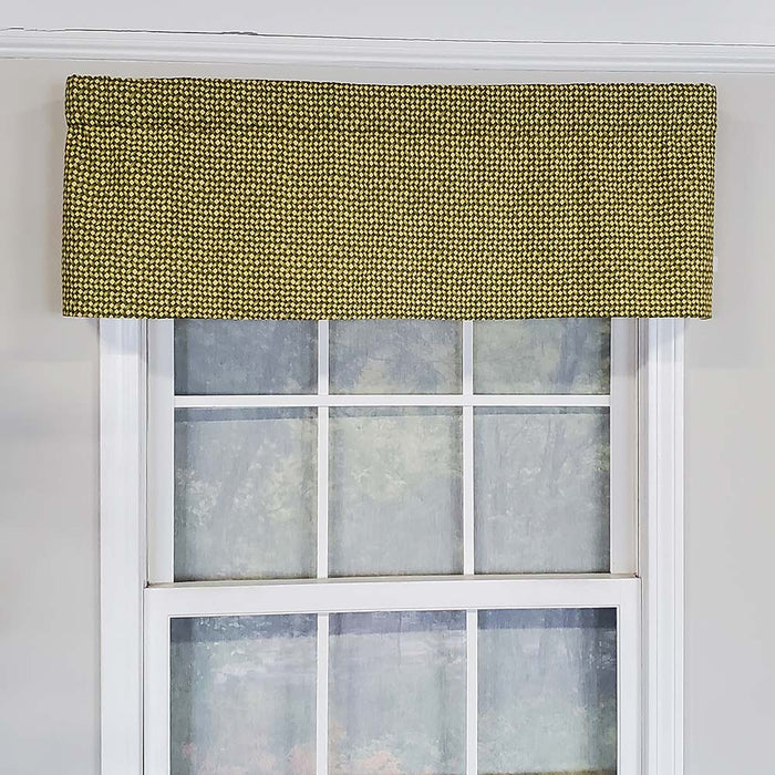 RLF Home Cabana Trellis Window Treatment Tailored Premium Quality Valance 3" Rod Pocket 50" x 14" Yellow