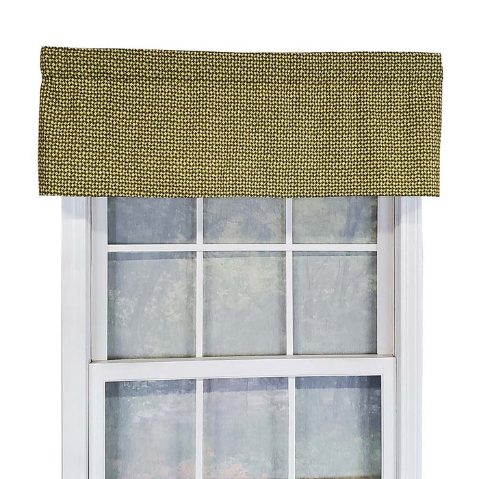 RLF Home Cabana Trellis Window Treatment Tailored Premium Quality Valance 3" Rod Pocket 50" x 14" Yellow