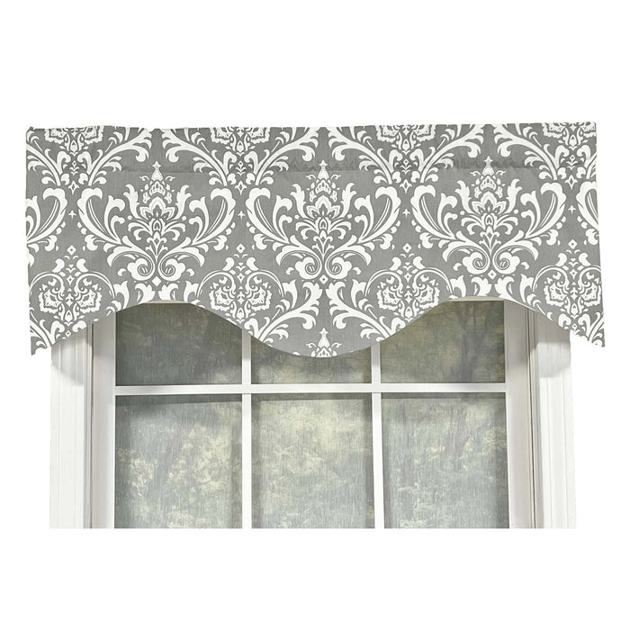 Ozbourne Cornice Syel 3" Rod Pocket Valance 50" x 17" Gray by RLF Home