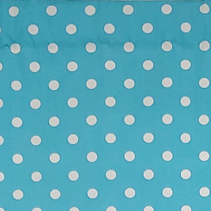 RLF Home Polka Dot Cornice 100% Cotton with Fully Lined 3" Rod Pocket Valnance for Windows 50" x 17" Baby Blue