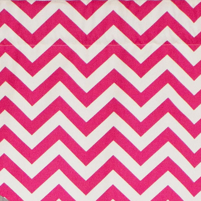 RLF Home Zig Zag Cornice  100% Cotton with Fully Lined 3" Rod Pocket Valnance for Windows 50" x 17" Lipstick
