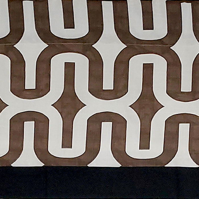 RLF Home Embrace Banded 100% Cotton with Fully Lined 3" Rod Pocket Valnance for Windows 50" x 15" Brown