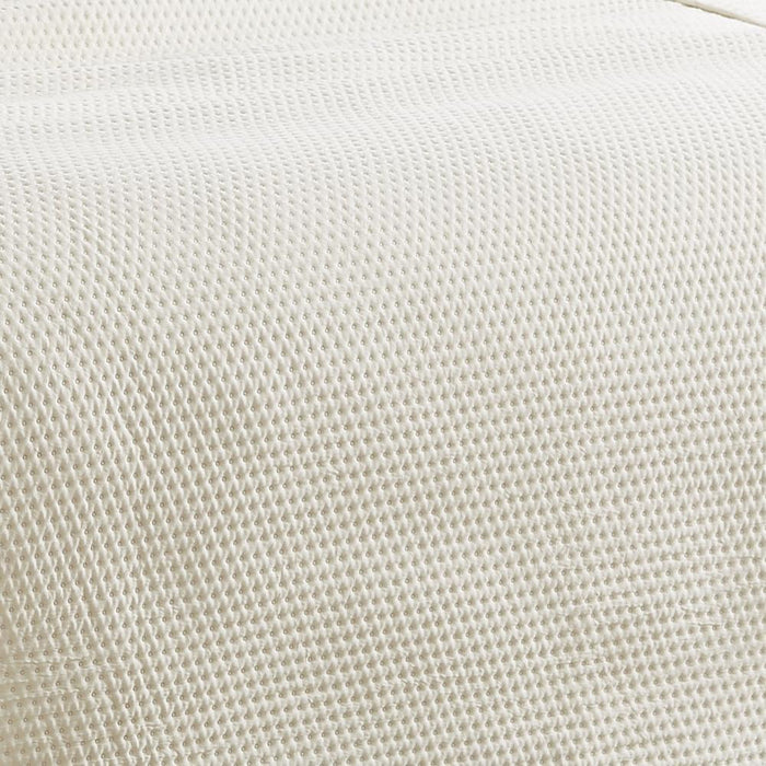 RT Designers Collection Caitlyn 3 Pieces Washed Pinsonic Lightweight Quilts Set Queen Size For Bedding Ivory