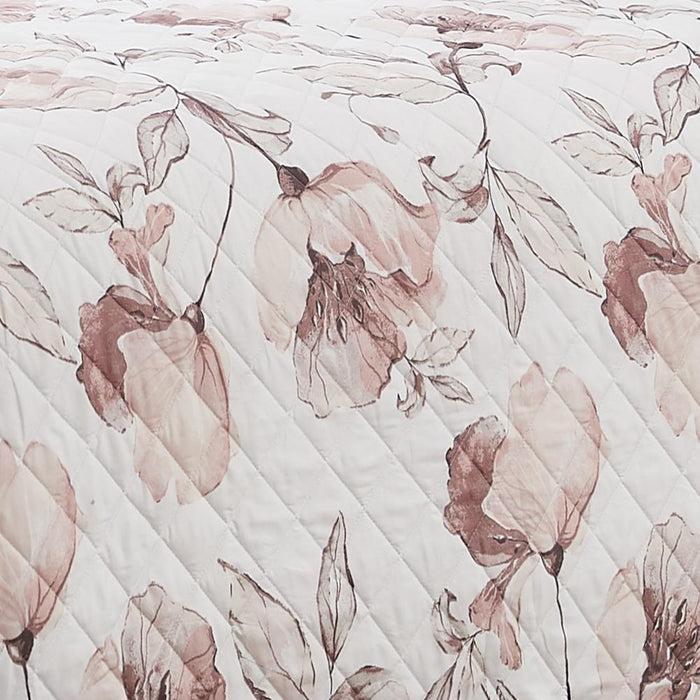 RT Designers Collection Melrose Abigail 3-Pieces Elegant Stitched Quilt Set OB Queen Multicolor