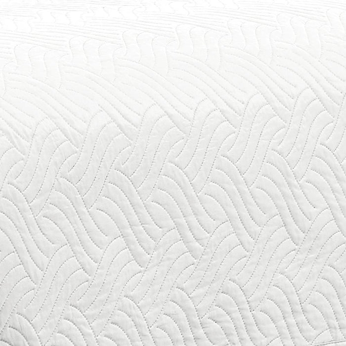 RT Designers Collection Ruby 3 Pieces Pinsonic Lightweight Quilts Set For Bedding White