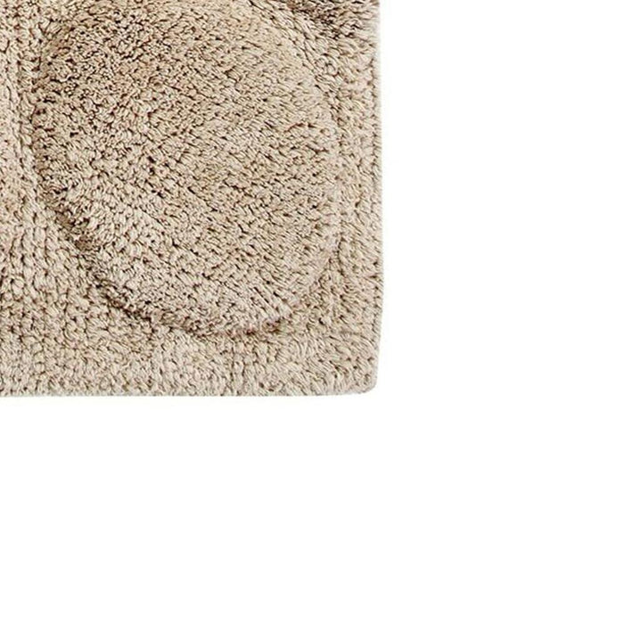 Luxurious Super Soft Non-Skid Cotton Bath Rug 21" x 34" Stone by Castle Hill London