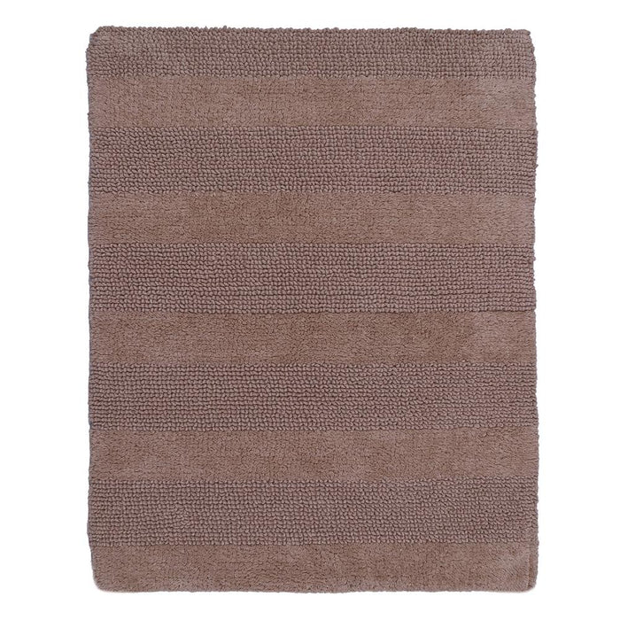 Splendid Striped Soft Plush Cotton Bath Rug 22" X 60" Natural by Castle Hill London