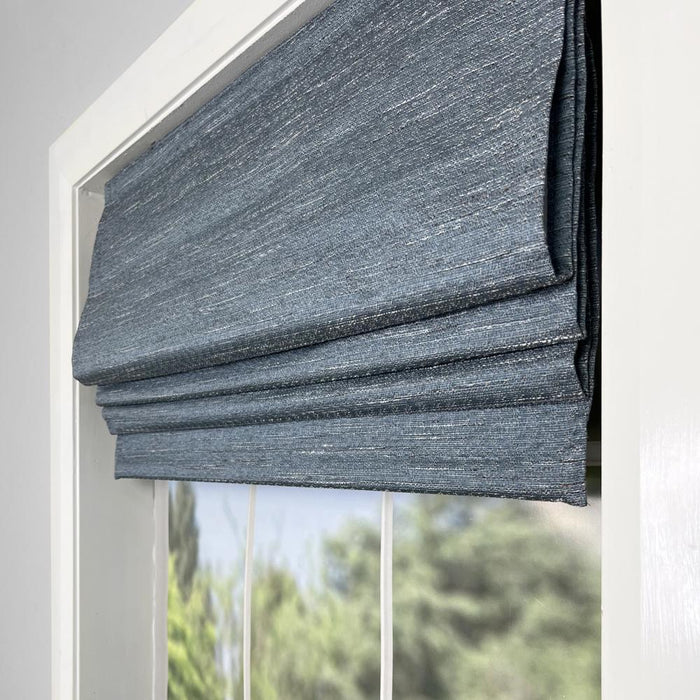 Versailles Caesar Cordless Roman Blackout Shades For Windows Insides/Outside Mount Wedgwood