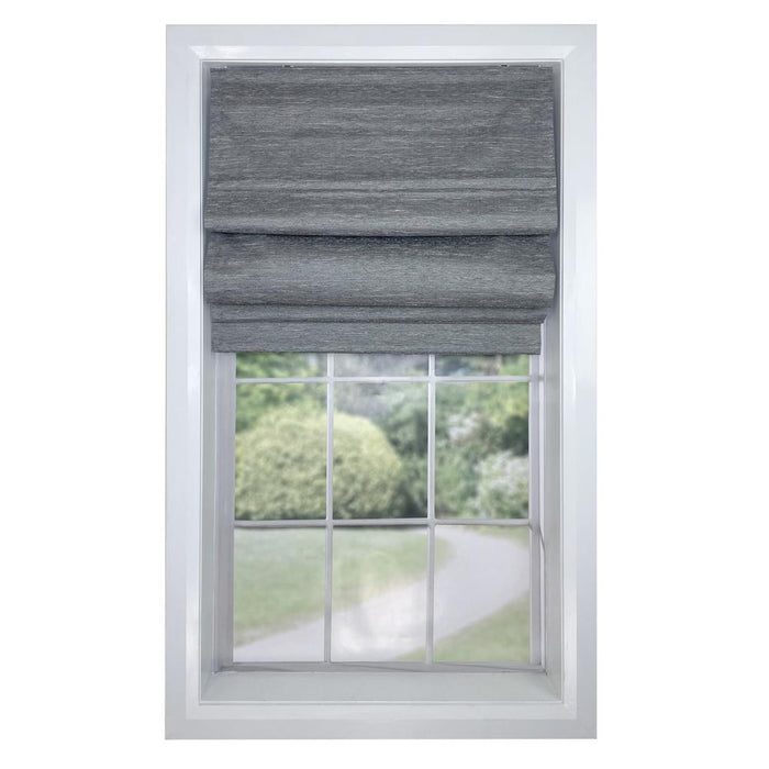 Versailles Caesar Cordless Roman Blackout Shades For Windows Insides/Outside Mount Ash Grey