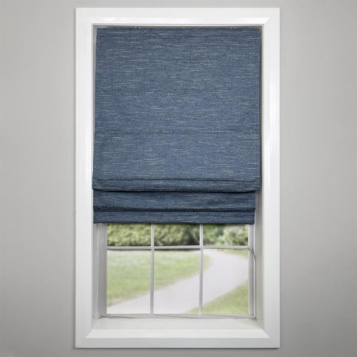 Versailles Caesar Cordless Roman Blackout Shades For Windows Insides/Outside Mount Wedgwood