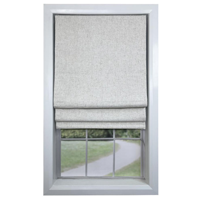 Versailles Augustus Cordless Roman Blackout Shades For Windows Insides/Outside Mount Linen