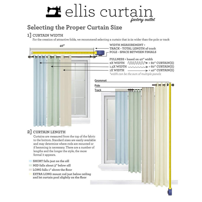 Ellis Stacey 1.5" Rod Pocket High Quality Fabric Solid Color Window Tailored Tier Pair Yellow