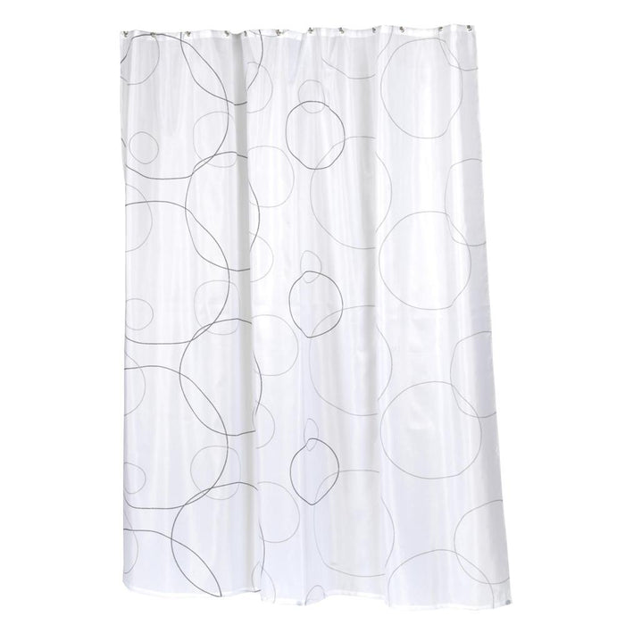 Carnation Home Fashions "Ava" Fabric Shower Curtain - White 70x72"