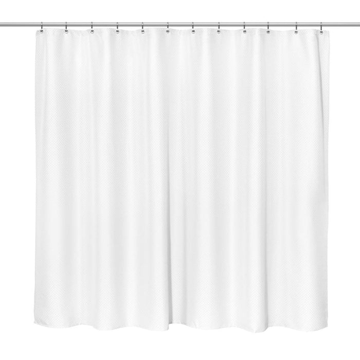 Carnation Home Fashions "Grace" Jacquard Stall Size Shower Curtain - 54x78", White