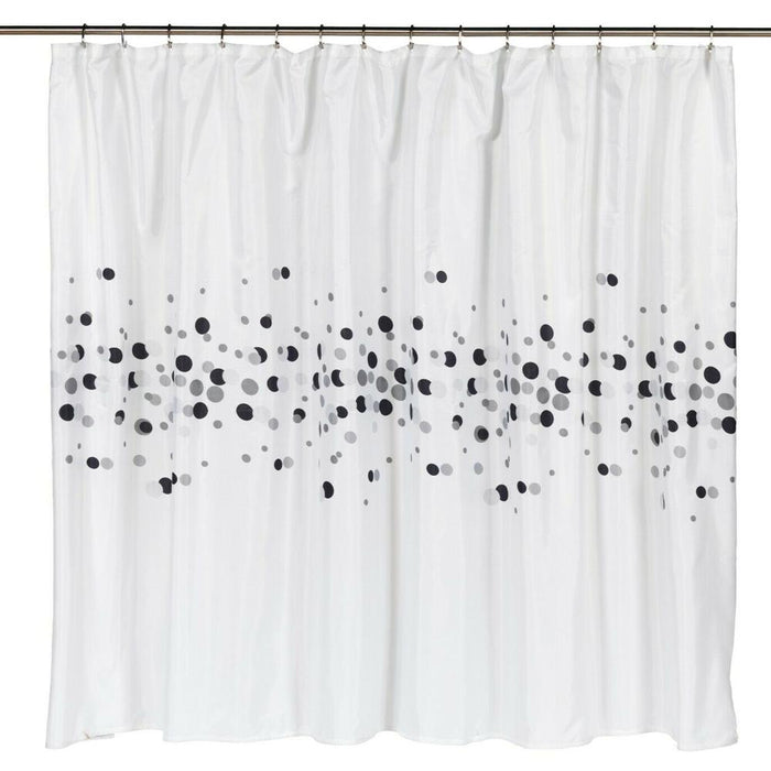 Carnation Home Fashions Premium Quality "Dots" Fabric Shower Curtain - Multi 70x84"