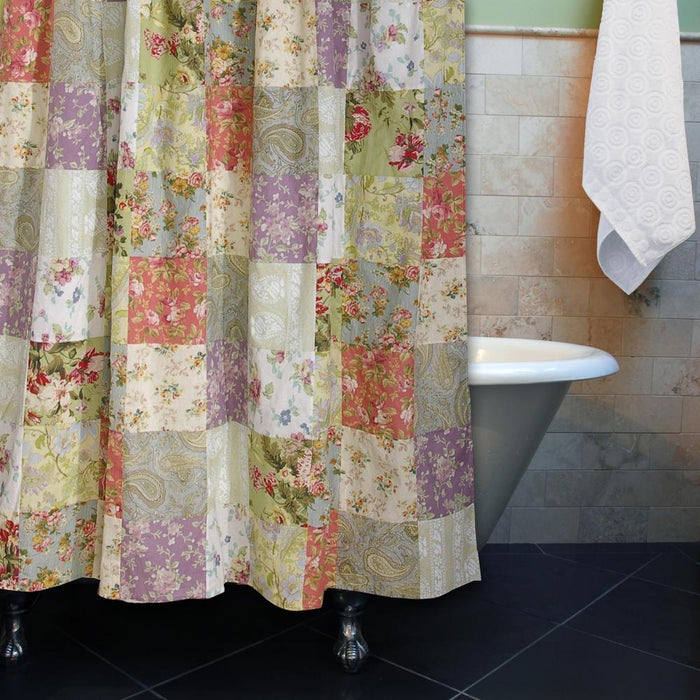 Greenland Home Fashion Blooming Prairie Bath Shower Curtain - Multi 72x72"