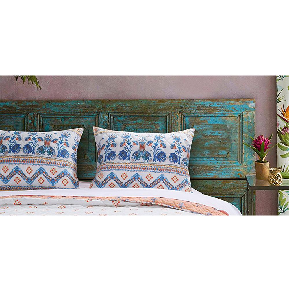Barefoot Bungalow Aleena Foulard Print Pillow Sham - King 20x36", Ivory
