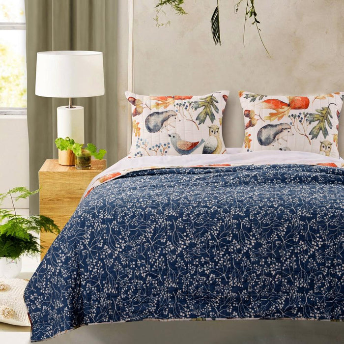 Barefoot Bungalow Willow Reversible Quilt And Pillow Sham Set - Multicolor
