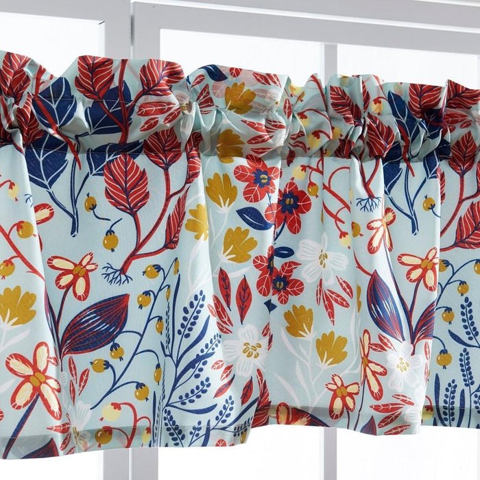 Barefoot Bungalow Perry Placid Window Valance With 2" Header And 3" Rod Pocket - 84x16", Multicolor