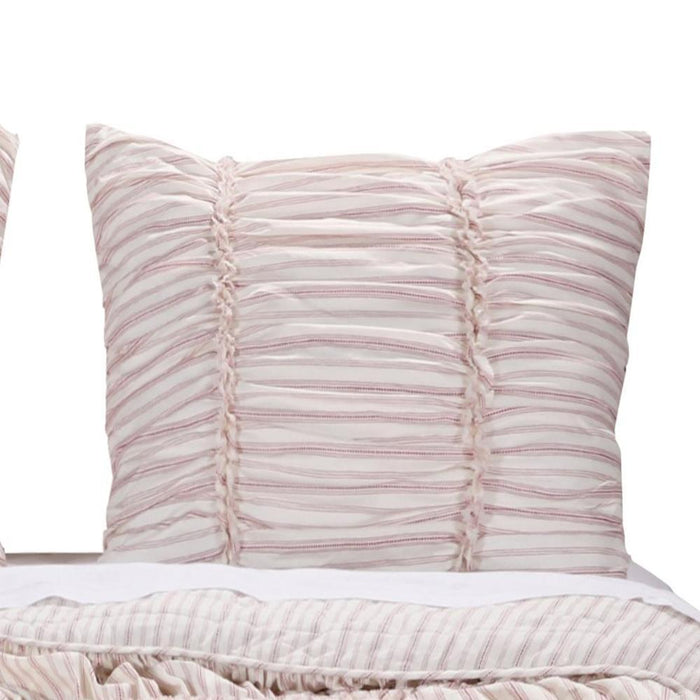 Greenland Home Fashion Farmhouse Chic Reversible Cotton Pillow Sham - Red