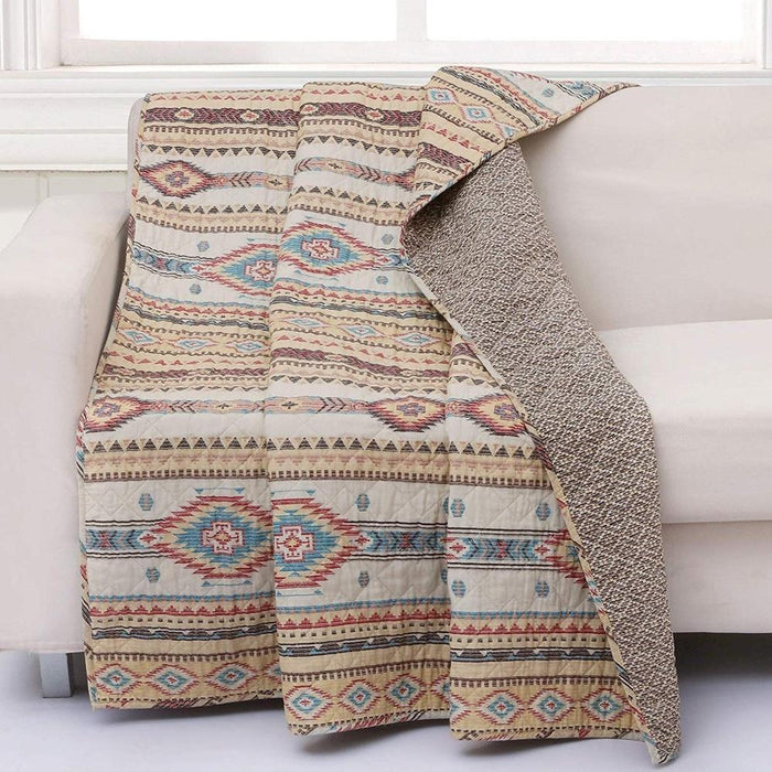 Barefoot Bungalow Phoenix Extra Softness And Comfort Reversible Throw Blanket - 50x60", Tan