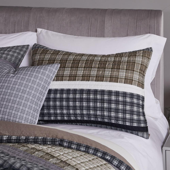 Barefoot Bungalow Gold Rush Rush Reversible & Light-Weight Bedspread Pillow Sham, Standard 20x26-inch, Gray