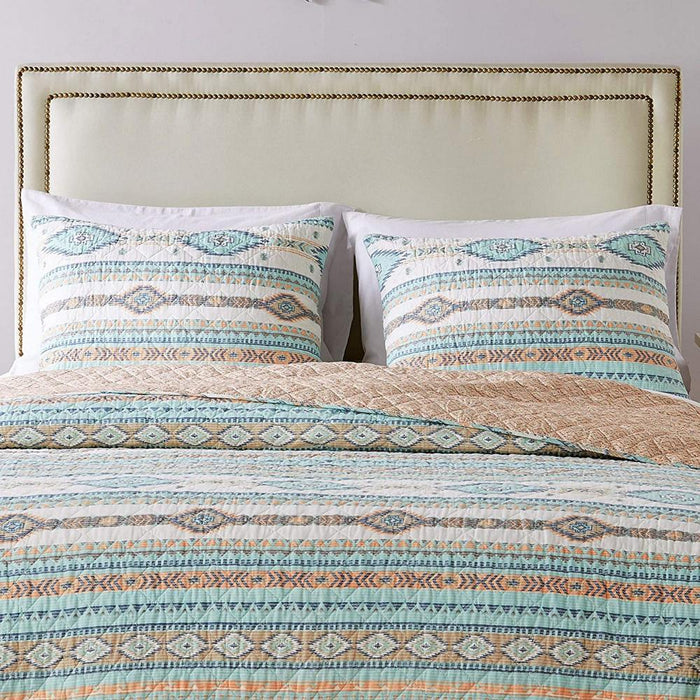 Greenland Home Fashions Barefoot Bungalow Phoenix Pillow Sham - Turquoise