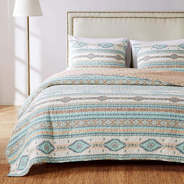 Greenland Home Fashions Barefoot Bungalow Phoenix Pillow Sham - Turquoise