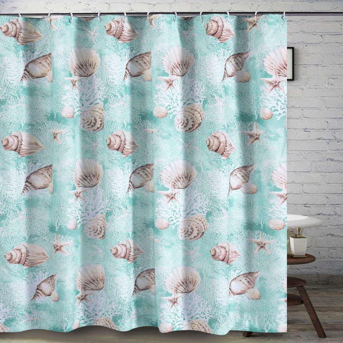 Barefoot Bungalow Bath Shower Curtain Ocean -Turquoise 72x72