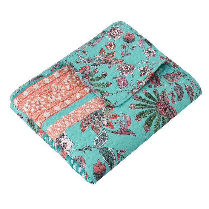 Barefoot Bungalow Audrey Accessory Throw - Turquoise 50x60