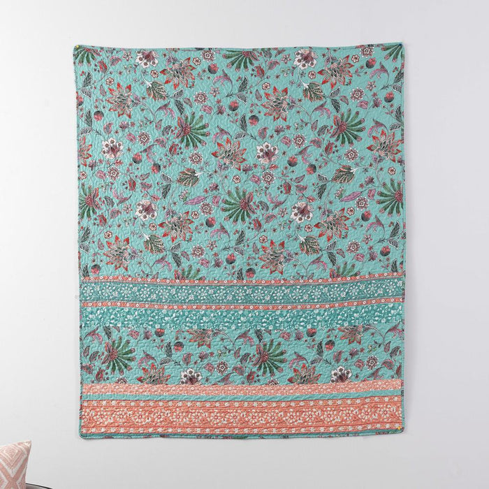 Barefoot Bungalow Audrey Accessory Throw - Turquoise 50x60