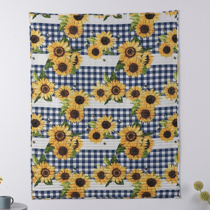 Barefoot Bungalow Sunflower Accessory Throw - Gold 50x60
