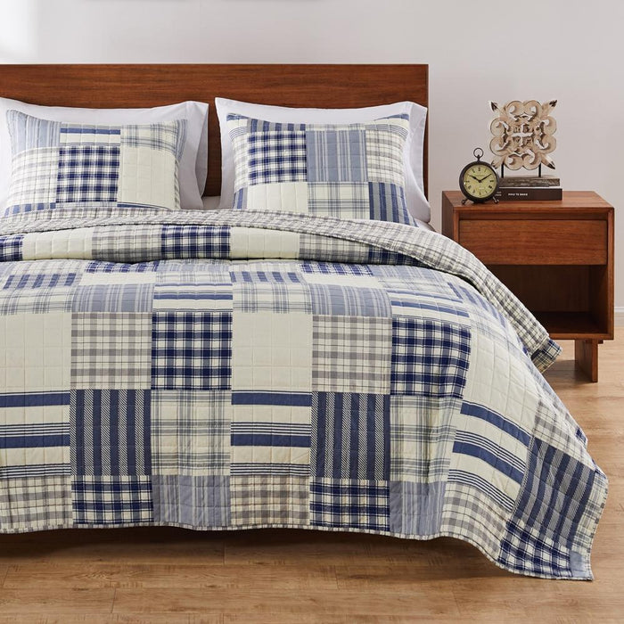Greenland Home Fashions Napa Pillow Sham - Standard 20x26", Blue